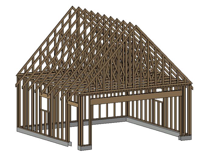 20 X 20 GARAGE SHOP PLANS MATERIALS LIST & BLUEPRINTS  