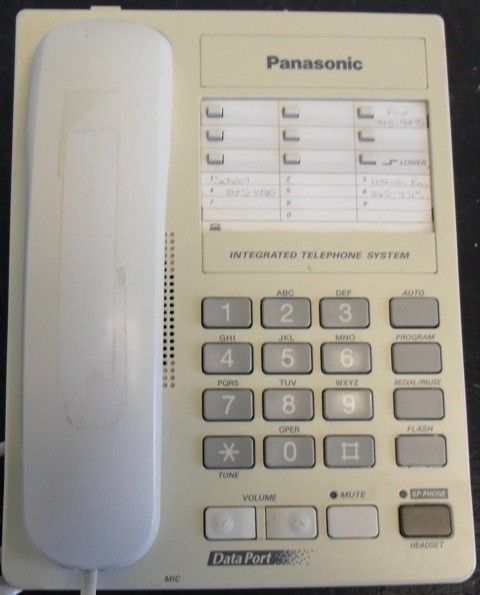 PANASONIC KX TS15 W CORDED DATA PORT PHONE TELEPHONE INTEGRATED SYSTEM 