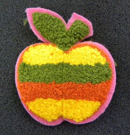 COLORFUL APPLE CHENILLE DESIGN EMBELLISHMENT LOT B851  