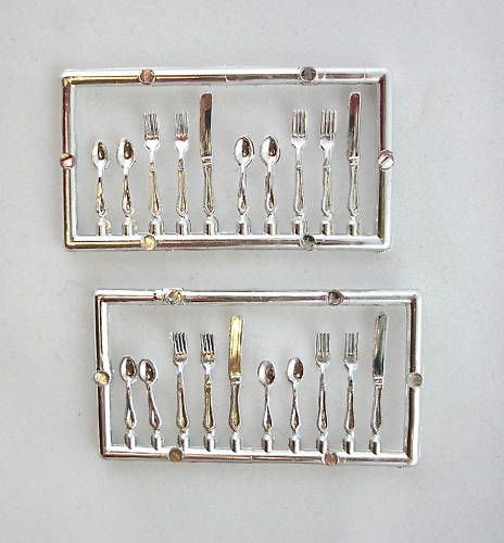 Dolls House Miniature Dining Tableware Cutlery Set 171  