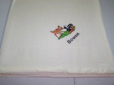 EMBROIDERED FABRIC DISNEY BAMBI BLANKET + PERSONALIZE  