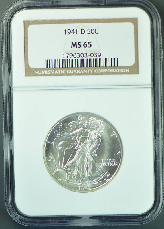 1941 D Walking Liberty Half Dollar NGC MS65  