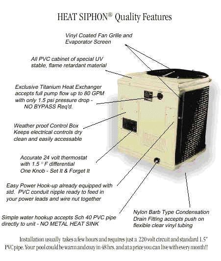 Swimming Pool Heat Pump Heat Siphon Z375,   