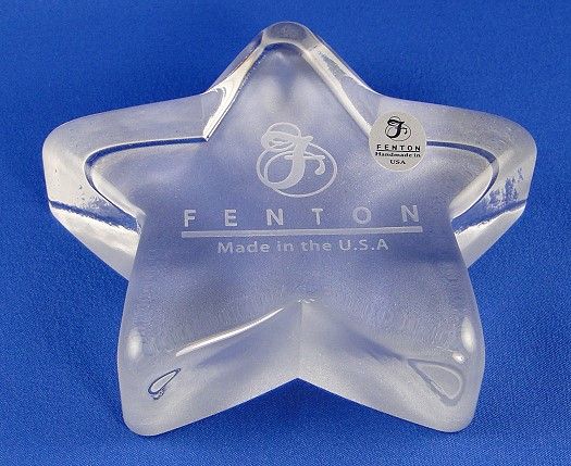 The silver Fenton sticker is attached to the logo, and it will come in 