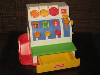 Fisher Price 1994 PLAY CASH REGISTER & COINS Older 1990s Style  