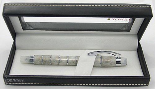 Romet of Italy Pisa Fountain Pen, White Quartz, Med Nib  