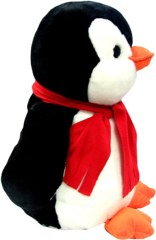 Giant Plush 22 Stuffed Penguin w/ Red Scarf by Russ  