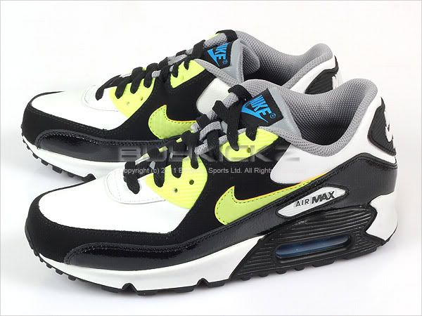   Max 90 (GS) Black/Volt White Blue Glow Classic Cushion 2011 307793 040