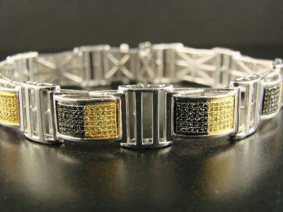 MENS WHITE GOLD FINISH DIAMOND BRACELET PAVE 3.30 CT  