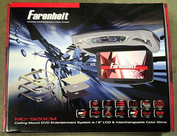   Farenheit MD 920CM Ceiling Mount DVD Entertainment System w/ 9” LCD