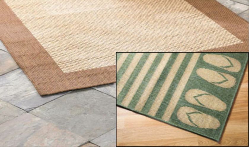 Decorative Indoor/Outdoor Flip Flop Accent Jute Rug 23x43 Camping 