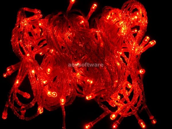   LED 10M Red Flash String Fairy Lights Christmas tree lamp Party 220V