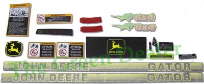 JOHN DEERE GATOR 6X4 DECAL KIT FOR SN BELOW 22,482  