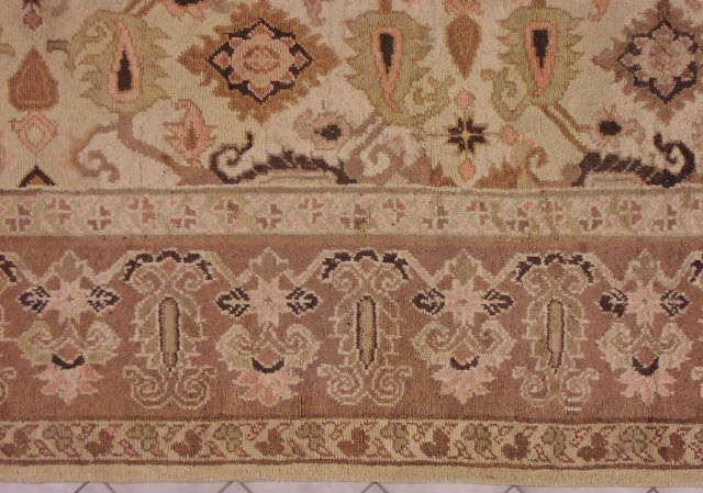 15x36 ANTIQUE 1920 INDIAN ORIENTAL WOOL AREA RUG CARPET  