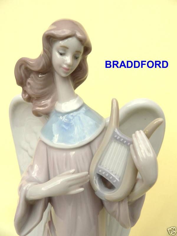 LLADRO 5949 Angel with Lyre Candleholder * MINT ***  