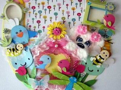   HANDMADE PREMADE SPRING MAT TOPPER TEAR BEAR PAPER PIECING PAGE 10