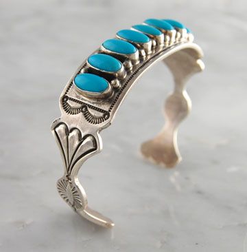   Yazzie Jr. Turquoise Bracelet Navajo Sterling Silver .925  