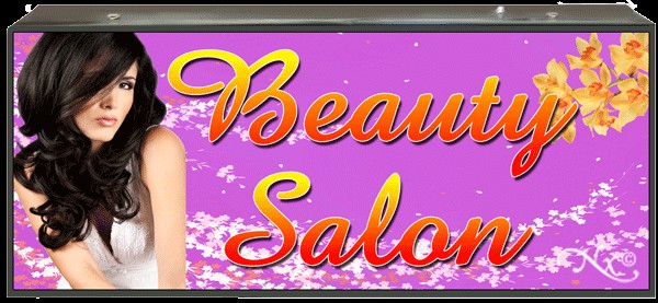   BOX SIGN BEAUTY SALON  LB009 led neon open  