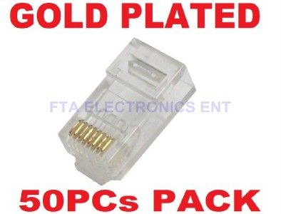 50Pcs RJ45 PLUG 8P8C RJ45 UTP CAT6 CAT5 PLUG CONNECTORS