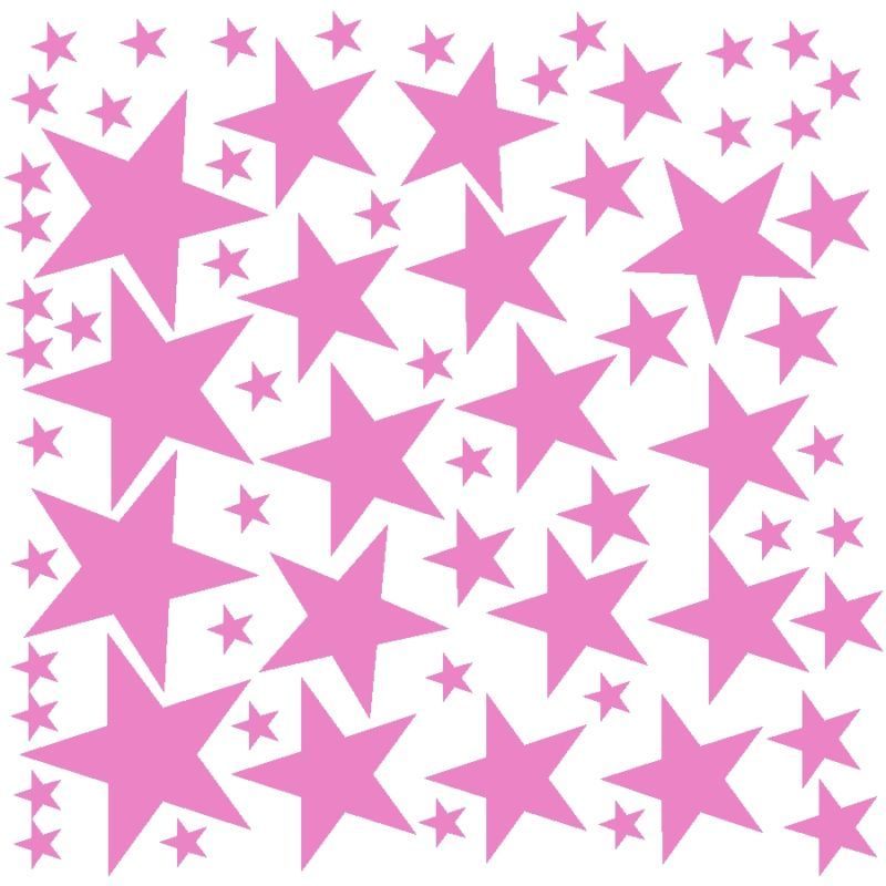 136 Peel And Stick Stars Stickers Removable Wall Decals  