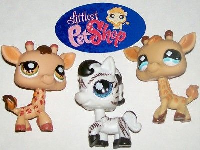   FRIEND LOT~GIRAFFE #902 632 & ZEBRA #903~Littlest Pet Shop G27  