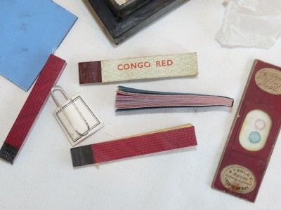 VINTAGE MICROSCOPE SLIDES & KIT FOR SLIDE MAKING DISSECTING ETC 