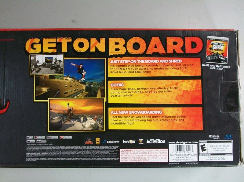   HAWK SHRED SKATEBOARD + GAME BUNDLE WII SNOWBOARD 047875839281  