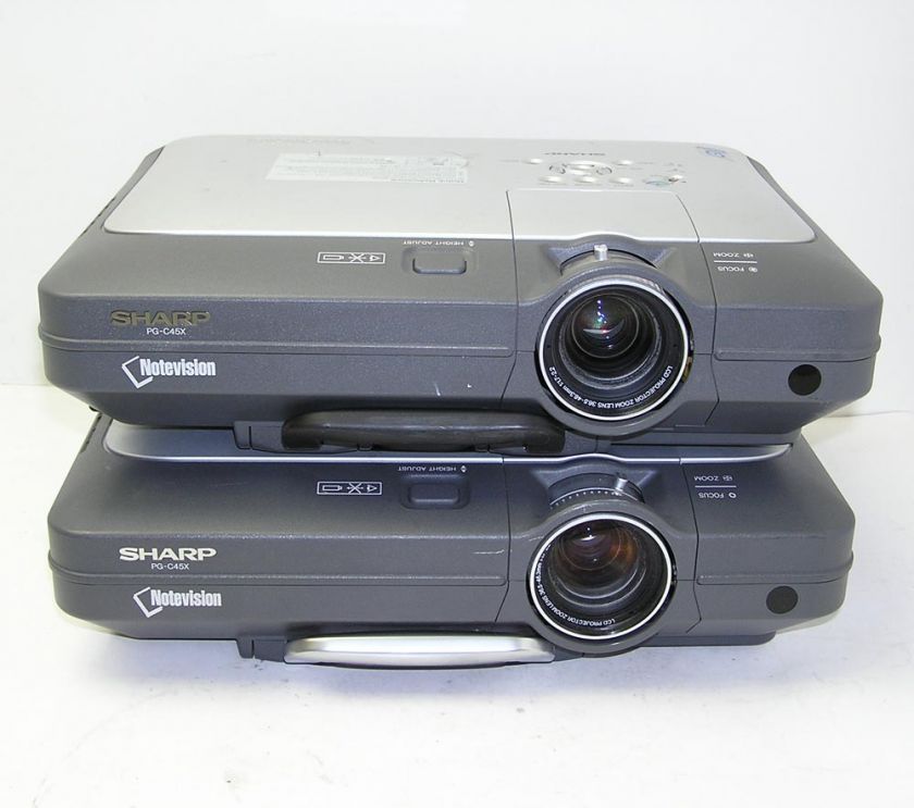 LOT of 2 Sharp PG C45X LCD Home Theater Projectors  