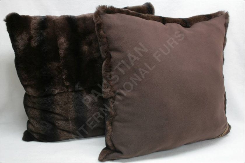 354 Brown rex rabbit fur pillow /pillow for fur blanket  