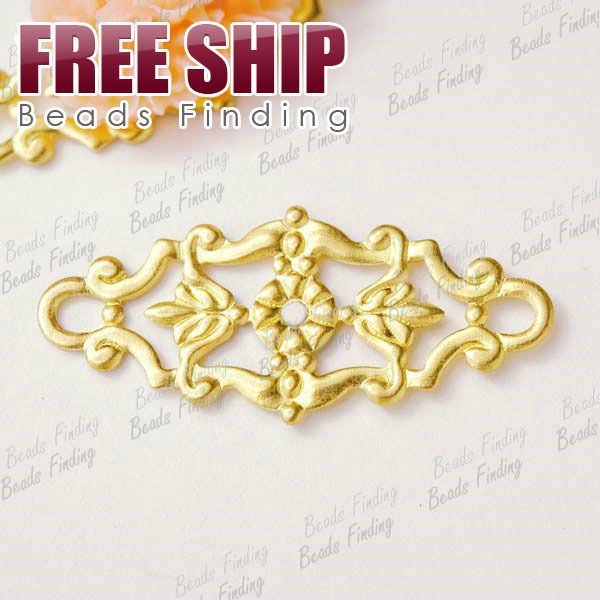   Filigree Cabochon Settings Links Raw Bronze Free Ship MB0563  