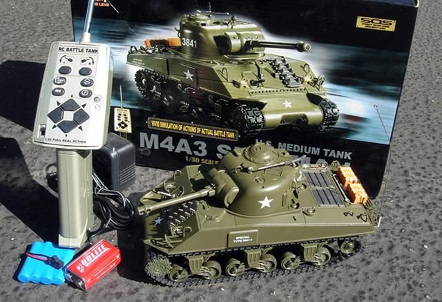 Heng Long M4A3 Sherman 1 30 Scale RC Battle Tank RTR NEW  