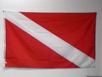 3X5 DIVER DOWN FLAG SCUBA DIVING BANNER PADI BOAT F111  