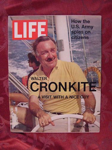 LIFE March 26 1971 WALTER CRONKITE GREAT WHITE SHARKS +  