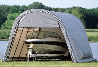 SHELTER LOGIC ENCLOSED STORAGE SHED CARPORT GARAGE TENT  