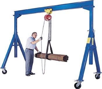 Ton Gantry Crane, 10 W, 12 H, Trolley, 10 Hoist  