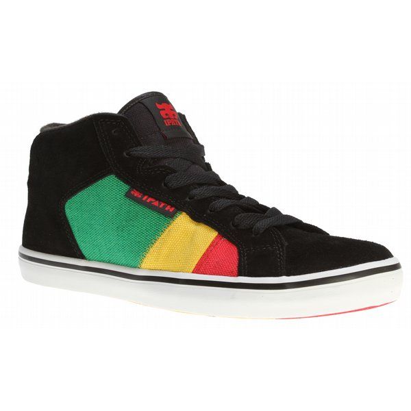 Ipath Stash Mid Skate Shoes Black Suede/Rasta Hemp  