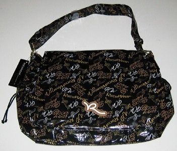 NEW ROCAWEAR DIAPER BAG Designer Baby Tote Black Gold  