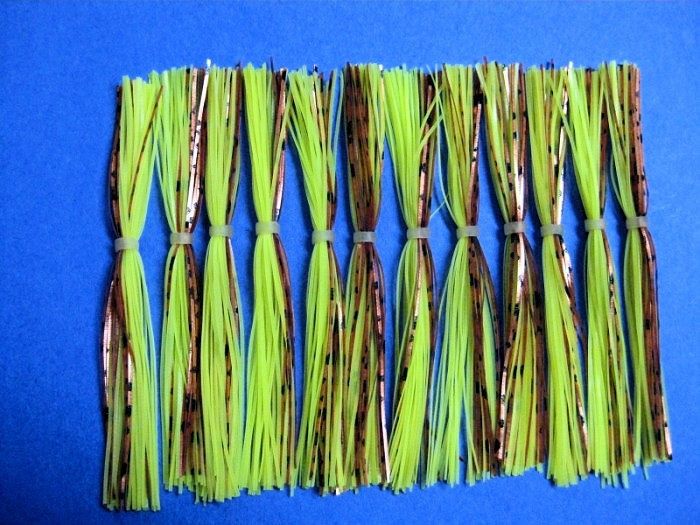 25 Silicone Skirt Ch/Copper spinner bait bass lure jig  