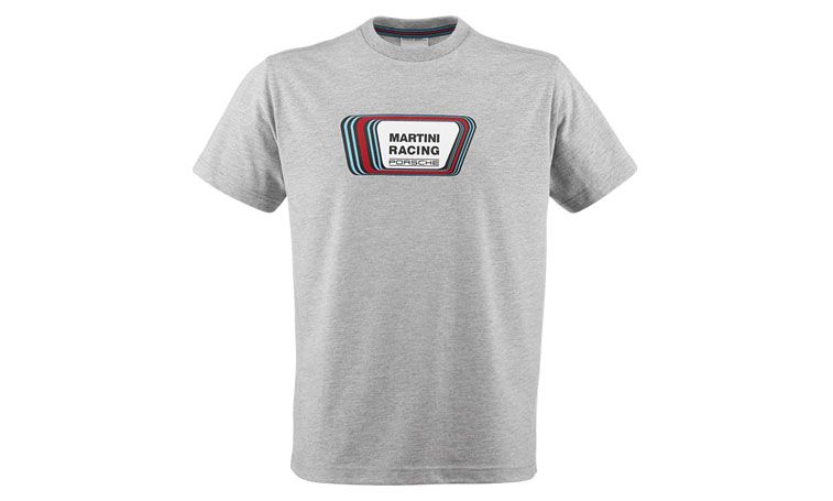 NEW PORSCHE MENS MARTINI RACING T SHIRT GREY  