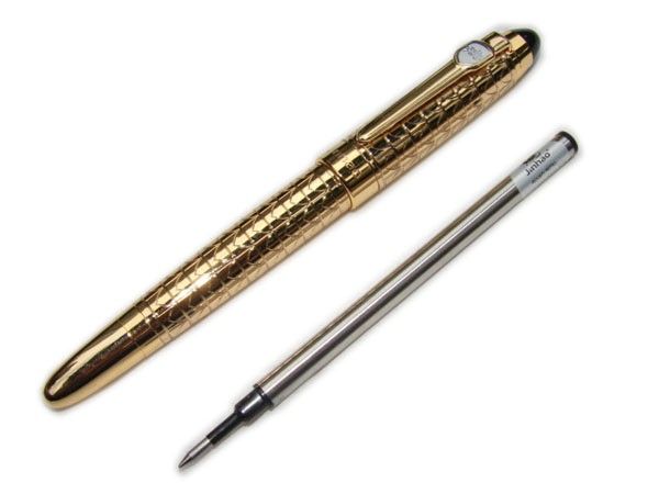 NJ107 JINHAO Gold Checked General Roller Ball Pen  