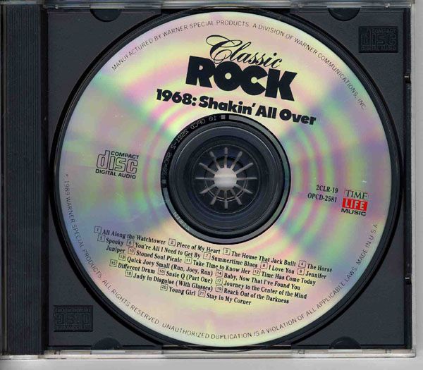 TIME LIFE Classic Rock 1968 Shakin All Over CD RARE  