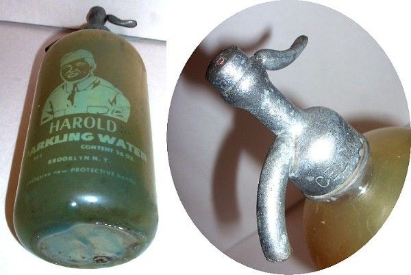   ARMY HAROLD SPARKLING WATER SELTZER BOTTLE HAROLD BROOKLYN  