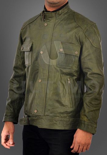 Wesley Gibson Wanted McAvoy Green Leather Indy Jacket  