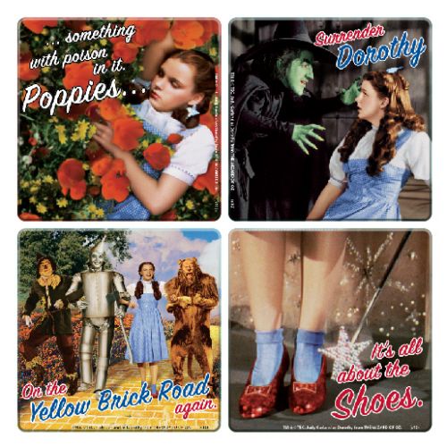 DOROTHY WIZARD OF OZ 4 PIECE VANDOR Collectible 4 COASTER SET  