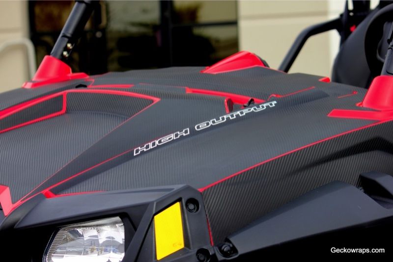 GECKOWRAPS POLARIS RZR S 4 GRAPHICS DECAL CARBON FX  