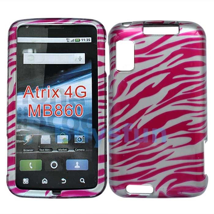 ZEBRA HARD COVER CASE SKIN FOR Motorola Atrix 4G MB860  